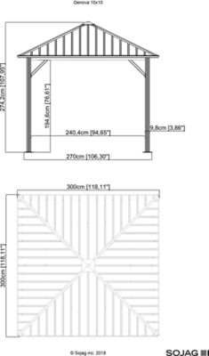Image showing  10 ft. x 10 ft. Genova Gazebo