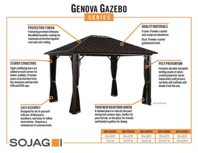 Image showing  10 ft. x 10 ft. Genova Gazebo
