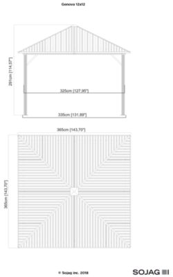 Image showing  12 ft. x 12 ft. Genova Gazebo