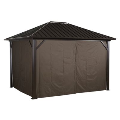 Sojag 126 in. x 126 in. Gazebo Curtains, Brown, Fits Genova 12 ft. x 12 ft. Gazebos, 4 pc.