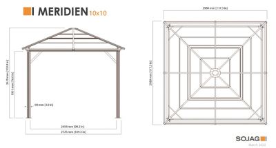 Image showing  10 ft. x 10 ft. Meridien Gazebo