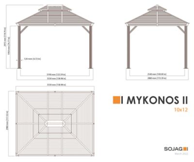 Image showing  10 ft. x 12 ft. Mykonos II Gazebo