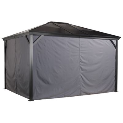 Sojag 10 ft. x 14 ft. Verona Gazebo Curtains, Gray