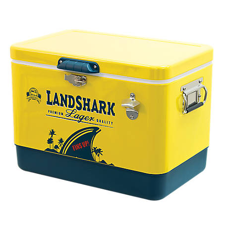 Yellow 2-in-one Table and Ice Bucket Margaritaville LandShark Side Table 