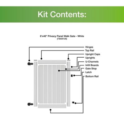 Image showing 5 th Barrette Outdoor Living 6 ft. H x 46 in. W Privacy Walk Gate