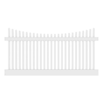 Barrette Outdoor Living 4 ft. H x 8 ft. W Scallop Picket Fence Panel