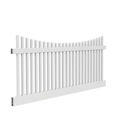 Image showing  4 ft. x 8 ft. Scallop Picket Fence Panel