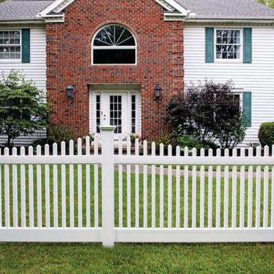 Image showing 6 th Barrette Outdoor Living 4 x 8ft. Scallop Picket Fence Panel