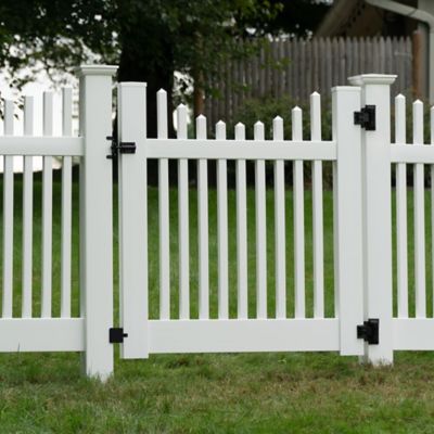 Image showing  5 in. x 5 in. x 84 in. Scallop Picket End/Gate Vinyl Fence Post