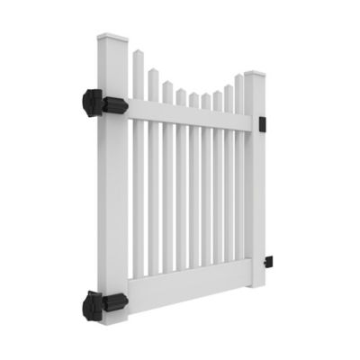 Image showing  4 ft. x 46 in. Scallop Picket Walk Gate