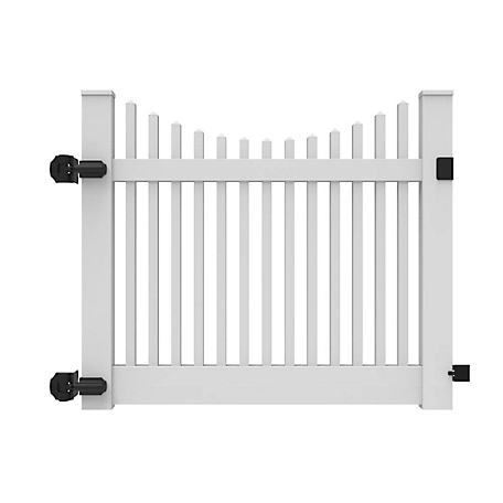 Barrette Outdoor Living 4 ft. H x 58 in. W Scallop Picket Drive Gate