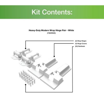 Image showing  Heavy-Duty Modern Hinge White, 73025523