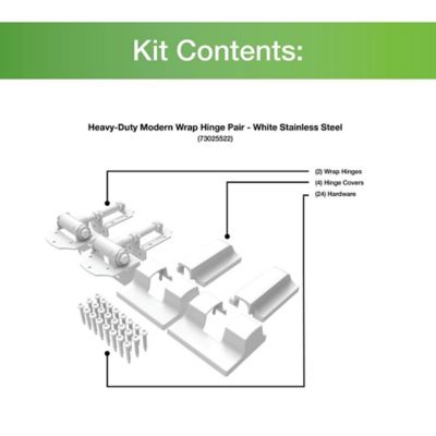 Image showing  Heavy-Duty Modern Wrap Hinge, 1 Pair, 73025522