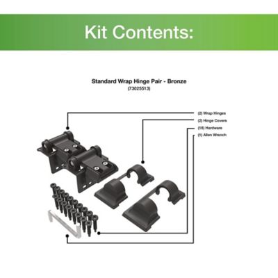Image showing  Standard Wrap Hinge, Bronze, 73025513