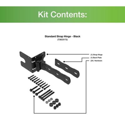 Image showing  Walk Gate Strap Hinge, Black