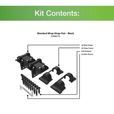 Image showing  Standard Steel Black Wrap Hinges, 73028117