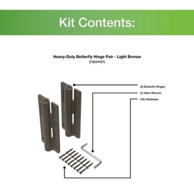 Image showing  Heavy-Duty Butterfly Hinge, Light Bronze, 73024457