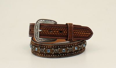 Ariat Men's Calf Hair Blue Diamond Belt, 1-1/2 in., Brown