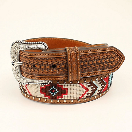Ariat Men's Aztec Beads Belt, Multicolor