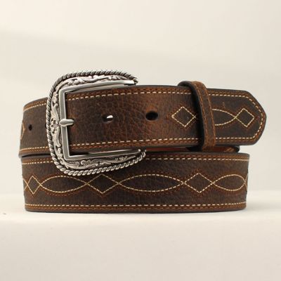 Ariat Men's Tan Boot Stitch Belt, Brown