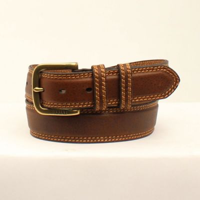 Ariat Men's Basic Double Stitch Belt, Brown at Tractor Supply Co.