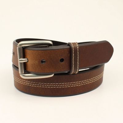Ariat Men's Center Stripe Stitch Belt, Brown