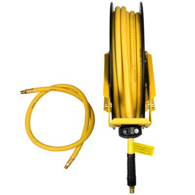 Image showing  3/8 in. x 50 ft. Double Arm Rubber Air Hose Reel, 300 PSI