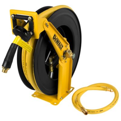 DeWALT 1/2 in. x 50 ft. Double Arm Air Hose Reel Then a person could buy almost and air line fitting kit and be up and running