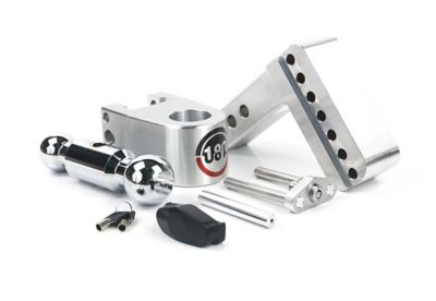 Image showing  180 Hitch, Adjustable Drop Hitch with 4in. Drop & in. Shank, Chrome-Plated Steel Combo Ball, 12,500 lbs. GTW