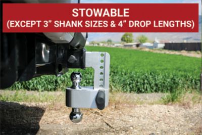 Image showing 6 th Weigh Safe 2-1/2 in. Receiver 180 Hitch with Chrome Combo Ball, 4 in. Drop, 12,500 lb. Capacity