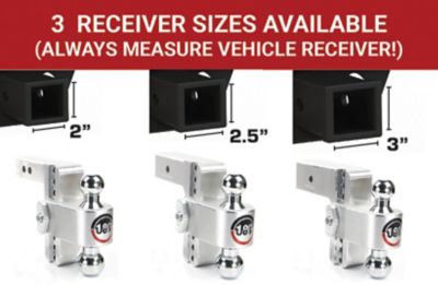 Image showing 5 th Weigh Safe 2 in. Receiver 180 Hitch with Chrome Combo Ball, 8 in. Drop, 12,500 lb. Capacity