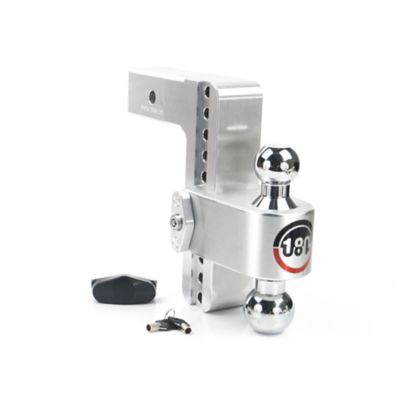 Weigh Safe 180 Hitch - Drop Hitch w/Chrome Combo Ball - 8 in. Drop for 2.5 in. Shank