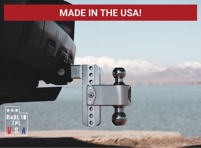 Image showing  2-1/2 in. Receiver Adjustable Aluminum Turnover Ball Drop Hitch, 18,500 lb. GTW Capacity, 2,200 lb. TW Capacity