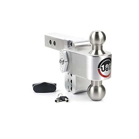 Weigh Safe 180 Hitch - Drop Hitch w/SS Combo Ball - 4 in. Drop for 2 in. Shank