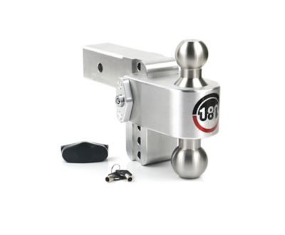 Weigh Safe 180 Hitch - Drop Hitch w/SS Combo Ball - 4 in. Drop for 2.5 in. Shank