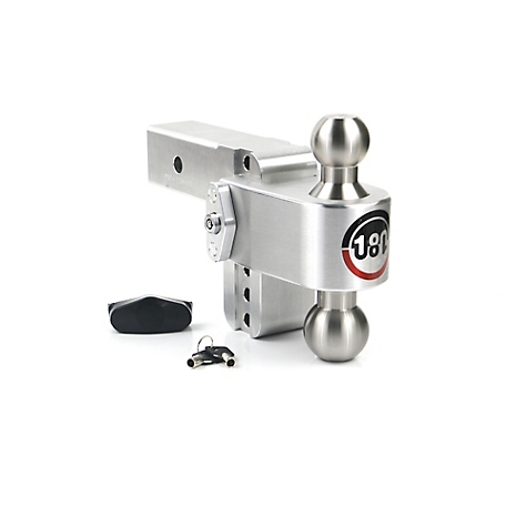 Weigh Safe 180 Hitch - Drop Hitch w/SS Combo Ball - 4 in. Drop for 2.5 in. Shank