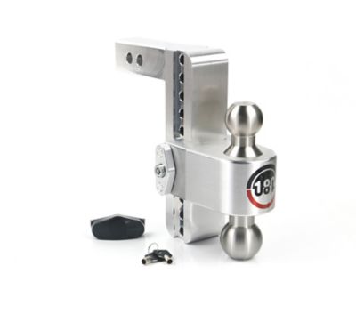 Weigh Safe 180 Hitch - Drop Hitch w/SS Combo Ball - 8 in. Drop for 2 in. Shank