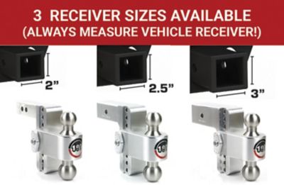 Image showing 5 th Weigh Safe 2 in. Receiver 180 Hitch with Stainless Steel Combo Ball, 8 in. Drop, 12,500 lb. Capacity