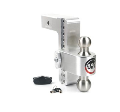 Weigh Safe 180 Hitch - Drop Hitch w/SS Combo Ball - 8 in. Drop for 2.5 in. Shank
