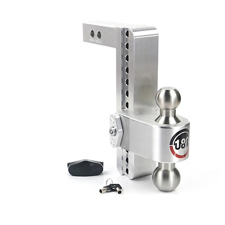 Weigh Safe 2 in. Shank 12,500 lb. GTW Capacity 180-Degree Hitch with Stainless Steel Combo Ball, 10 in. Drop