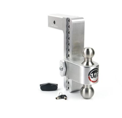 Weigh Safe 180 Hitch - Drop Hitch w/SS Combo Ball - 10 in. Drop for 2.5 in. Shank