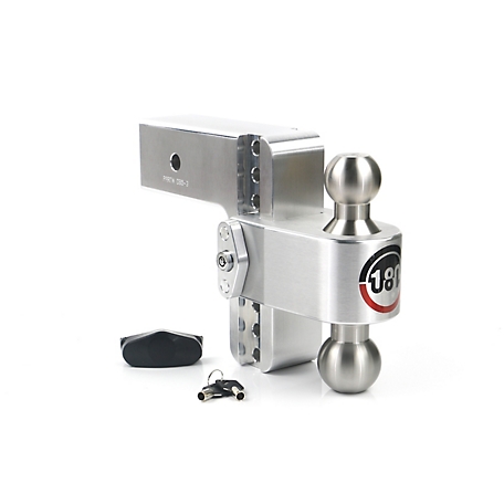 Weigh Safe 180 Hitch - Drop Hitch w/SS Combo Ball - 6 in. Drop for 3 in. Shank
