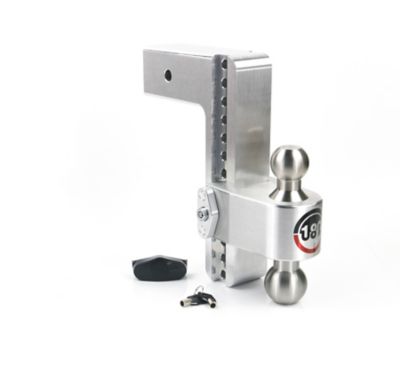 Weigh Safe 180 Hitch - Drop Hitch w/SS Combo Ball - 10 in. Drop for 3 in. Shank