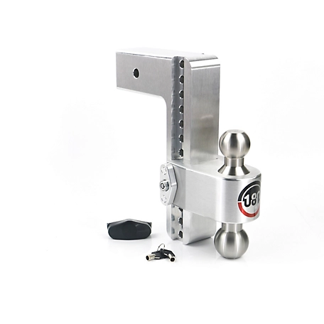 Weigh Safe 180 Hitch - Drop Hitch w/SS Combo Ball - 10 in. Drop for 3 in. Shank