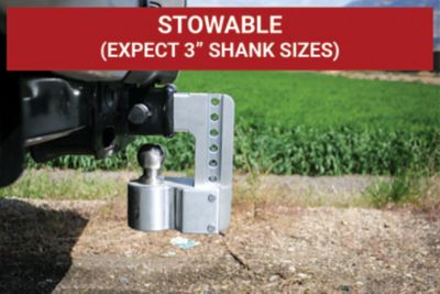 Image showing 7 th Weigh Safe Adjustable Drop Hitch - 4 in. Drop for 2.5 in. Shank w/Hitch Lock Pin