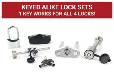 Image showing  3 in. Receiver Adjustable Drop Hitch, 8 in. Drop with Hitch Lock Pin, 21,000 lb. Capacity