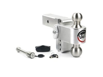 Weigh Safe 180 Hitch - Drop Hitch w/SS Combo Ball - 4 in. Drop for 2.5 in. Shank w/Hitch Pin