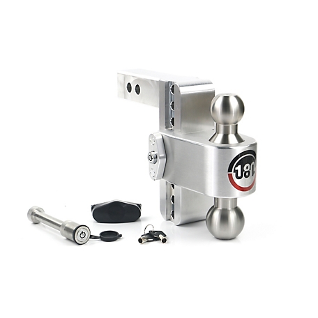 Weigh Safe 180 Hitch - Drop Hitch w/SS Combo Ball - 6 in. Drop for 2 in. Shank w/Hitch Pin