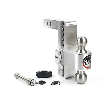 Weigh Safe 180 Hitch - Drop Hitch w/SS Combo Ball - 8 in. Drop 2 in. Shank w/Hitch Pin