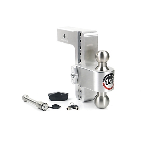 Weigh Safe 180 Hitch - Drop Hitch w/SS Combo Ball - 8 in. Drop for 2.5 in. Shank w/Hitch Pin